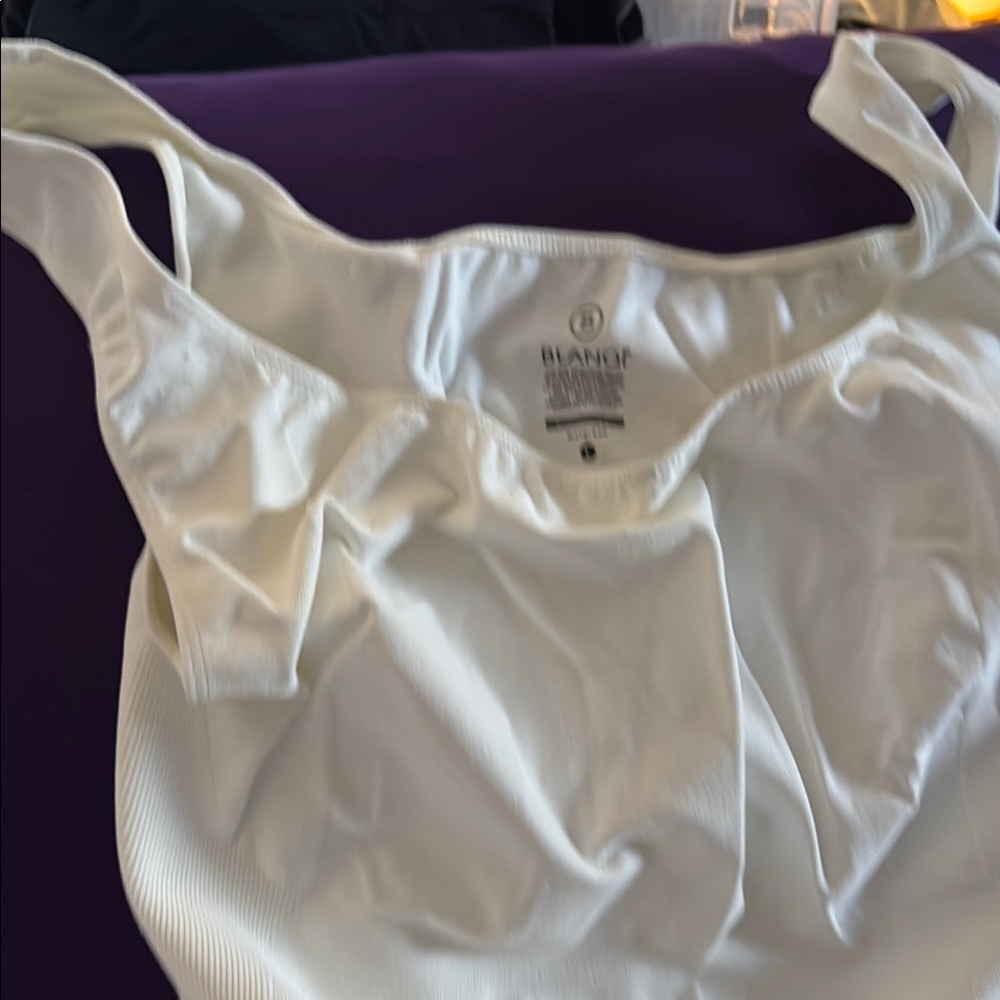 Blanqi Maternity Support Tank Top - White - Size Large